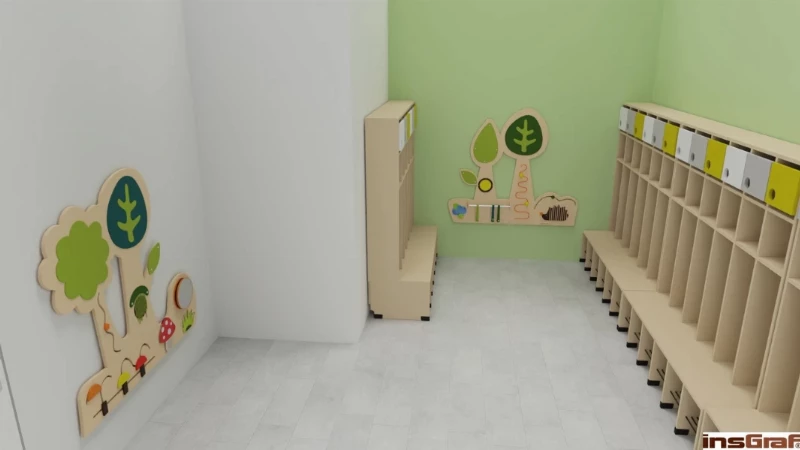 Mateřská škola, herna pro předškoláky, 9x8 m